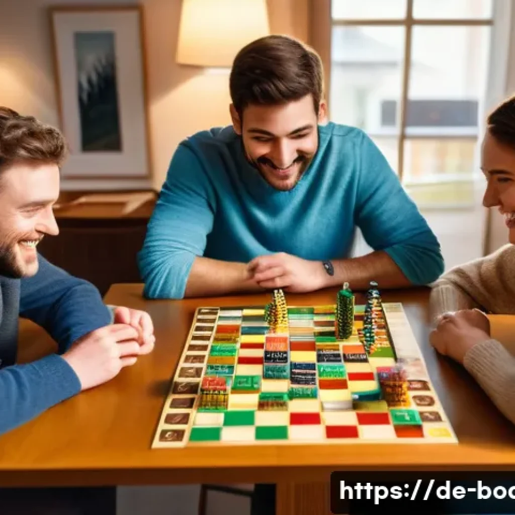 보드게임 전문가 인터뷰 - A diverse group of five adults and one teenager, all casually and completely clothed in comfortable ...