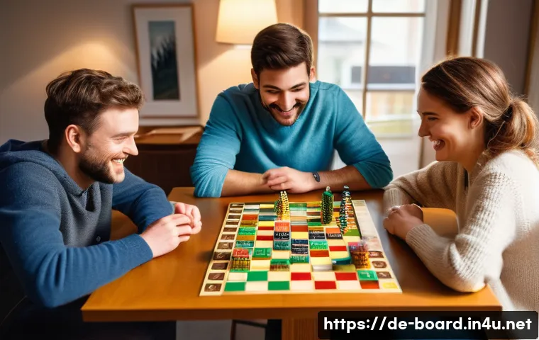 보드게임 전문가 인터뷰 - A diverse group of five adults and one teenager, all casually and completely clothed in comfortable ...