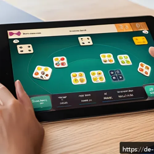 보드게임 시뮬레이션 - A detailed digital board game interface displayed on a modern tablet screen, showing colorful intera...
